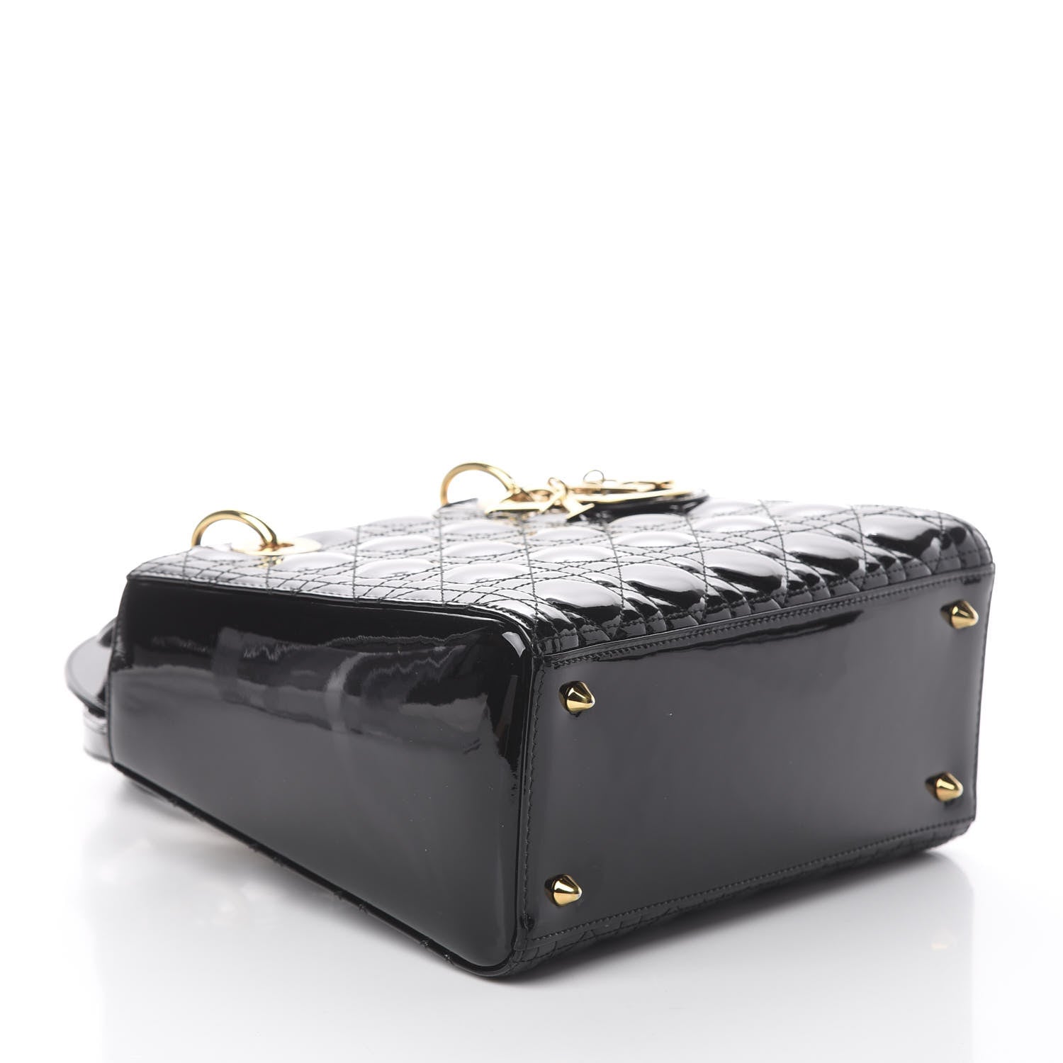 Christian Dior Patent Cannage Medium Lady Dior Black 3 of 6
