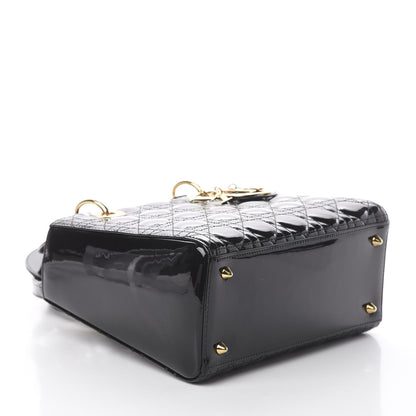 Christian Dior Patent Cannage Medium Lady Dior Black 3 of 6