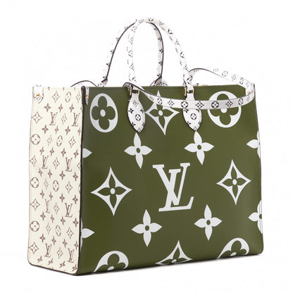 Louis Vuitton Monogram Giant Onthego GM Kaki Beige 2 of 7