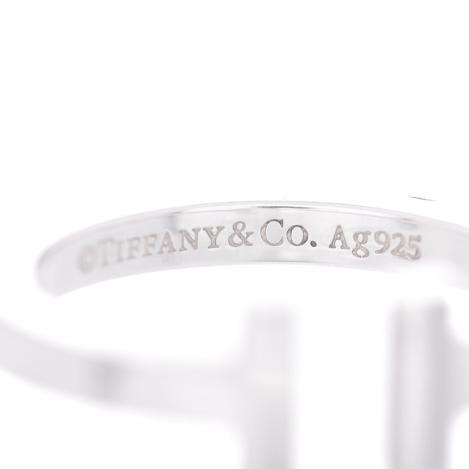 Tiffany Sterling Silver T Square Ring 58 8.5 5 of 5