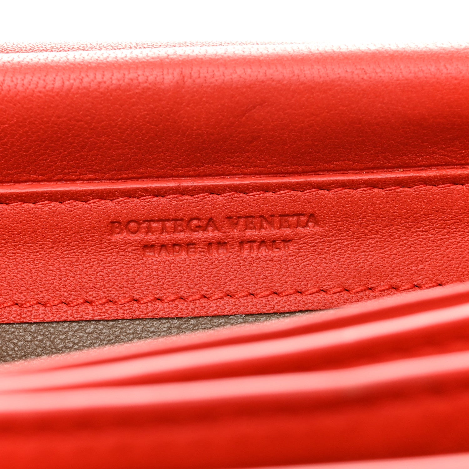 Bottega Veneta Nappa Intrecciato Continental Wallet on Chain Red 6 of 11