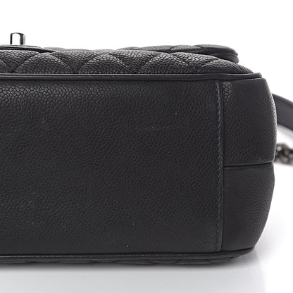 Chanel Caviar Quilted Medium Rock In Rome Single Flap Black 12 of 14