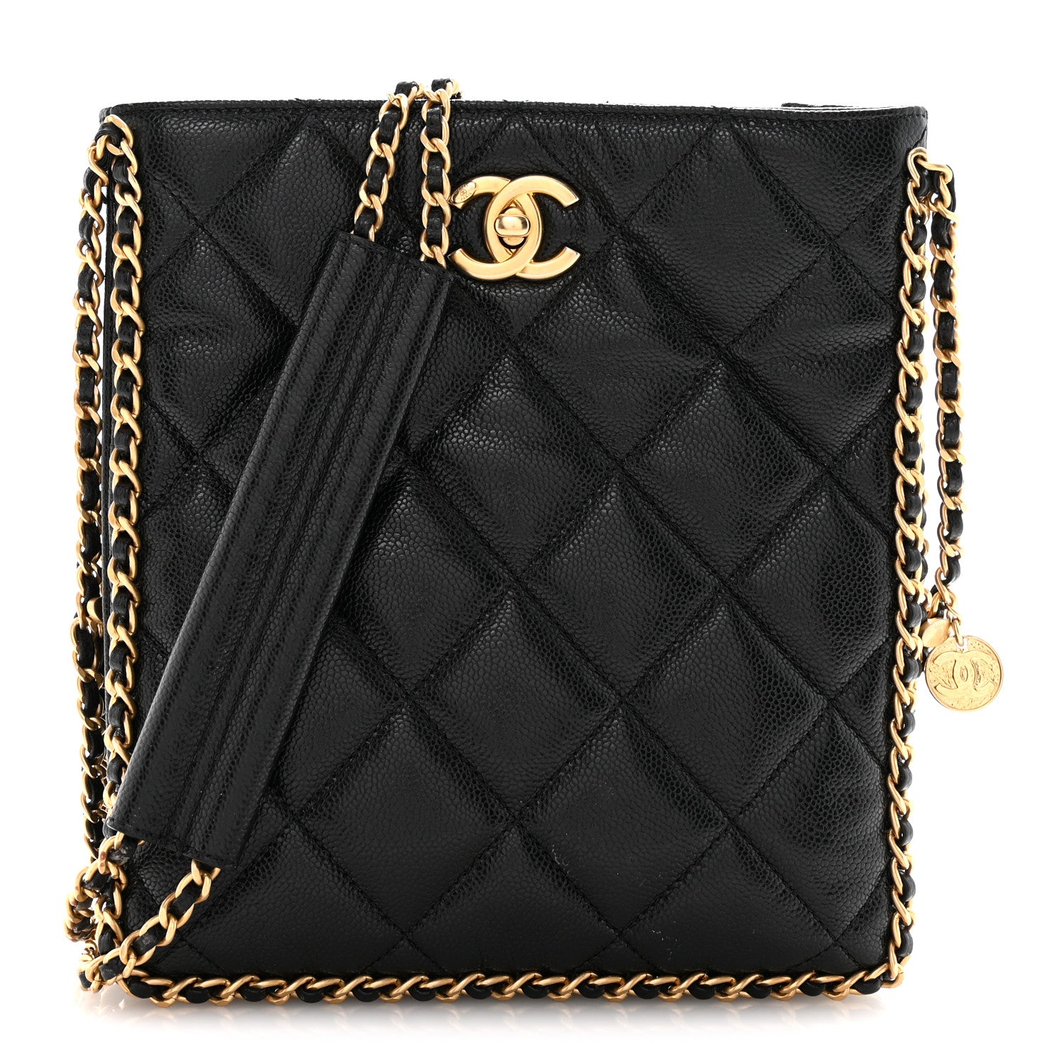 Chanel Caviar Quilted Mini Never Ending Chain Tote Black 1 of 11
