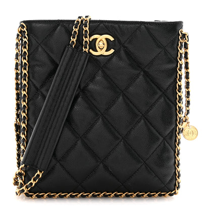 Chanel Caviar Quilted Mini Never Ending Chain Tote Black 1 of 11