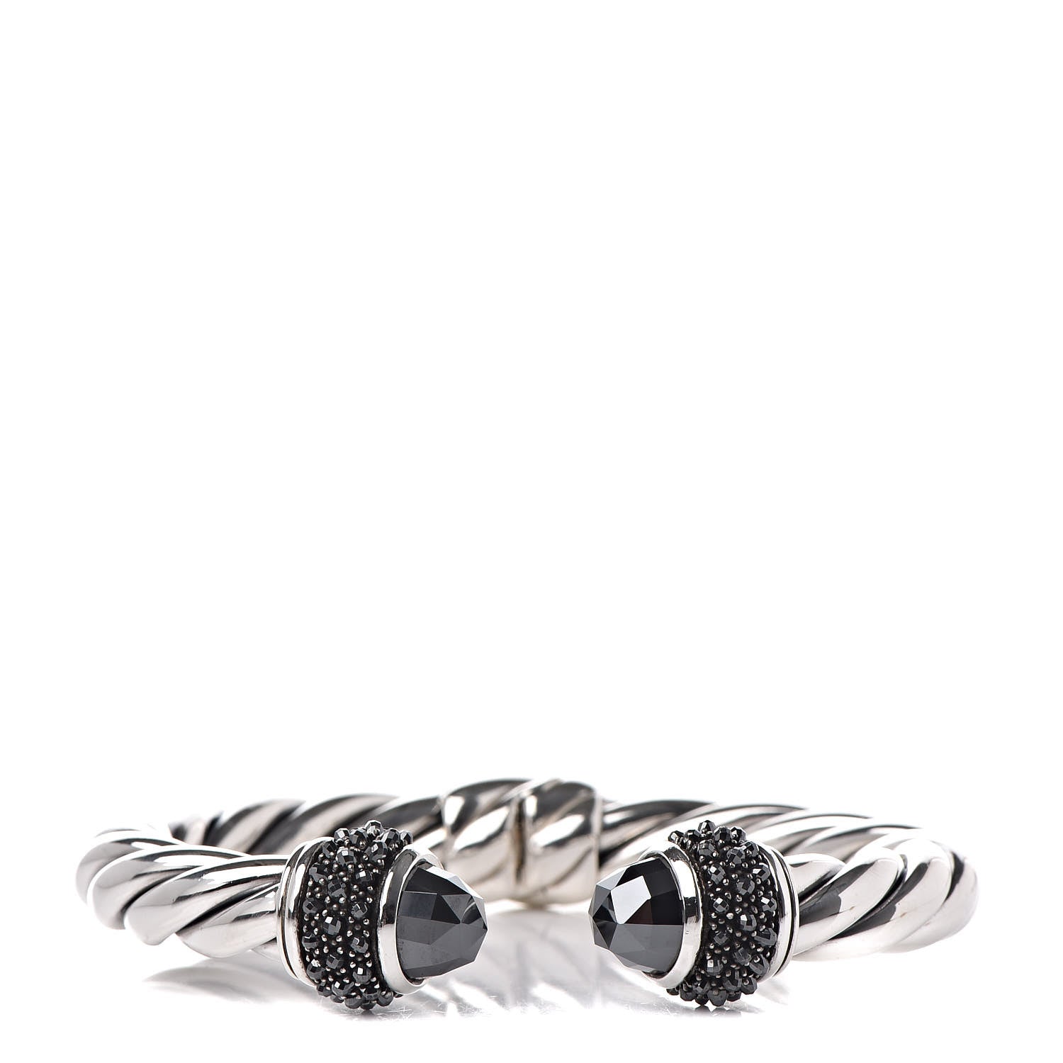 David Yurman Sterling Silver Hematine Cable Berries Bracelet 1 of 5