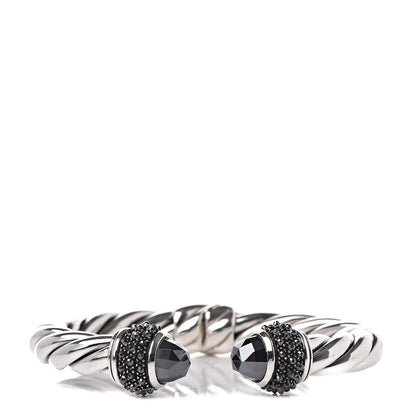 David Yurman Sterling Silver Hematine Cable Berries Bracelet 1 of 5