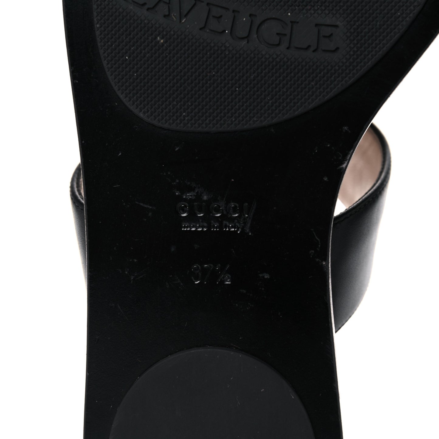 Calfskin GG Marmont Thong Sandals 37.5 Black