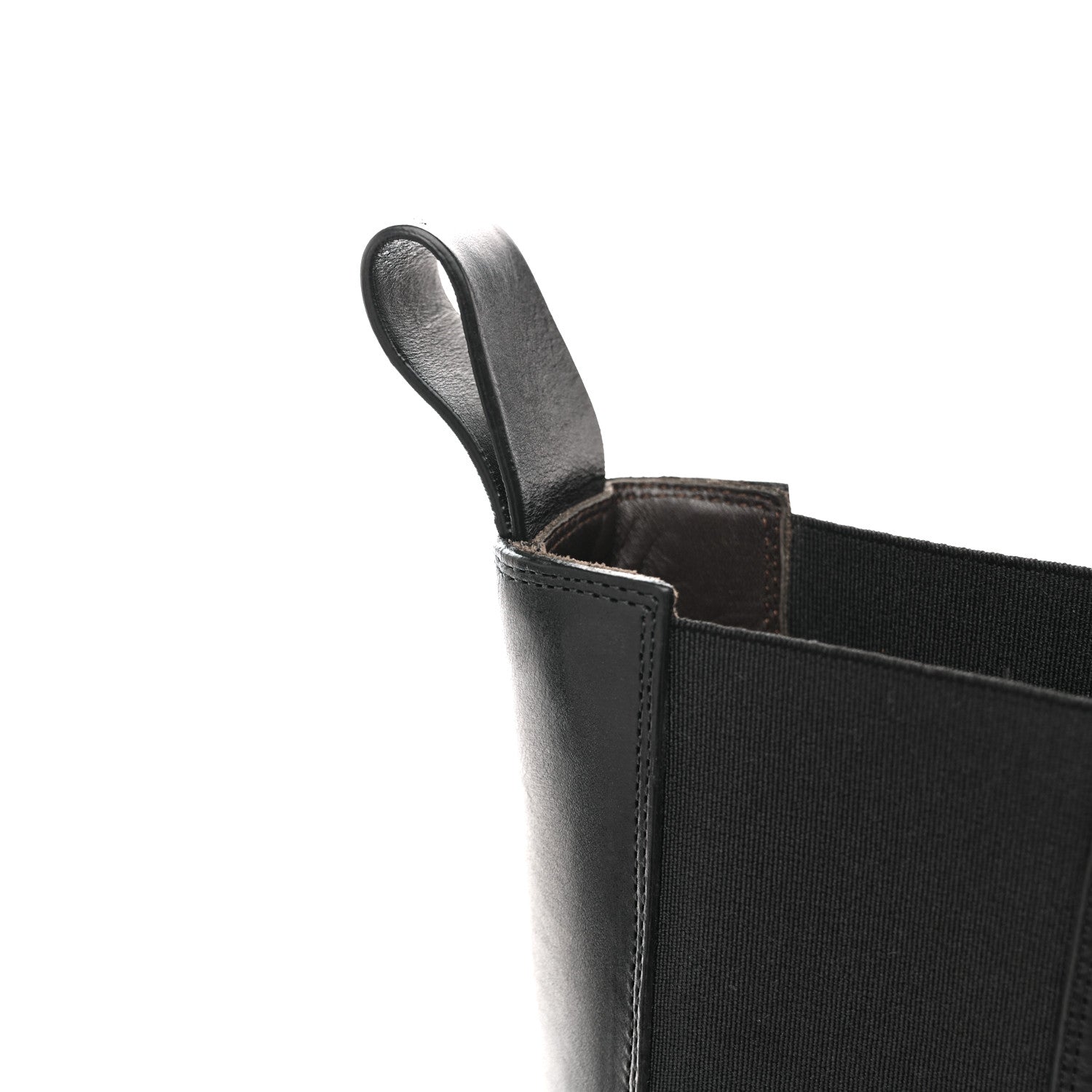 Bottega Veneta Calfskin The Tire Chelsea Boots 38 Black Green 10 of 11