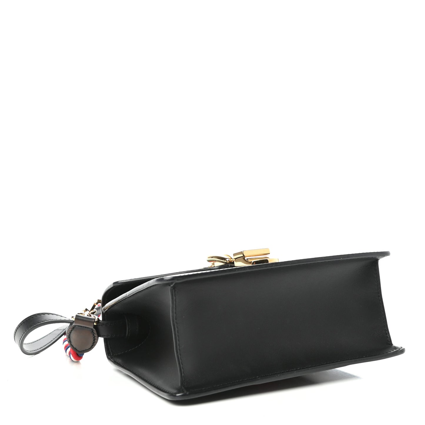 Calfskin Mini Sylvie Top Handle Bag Black
