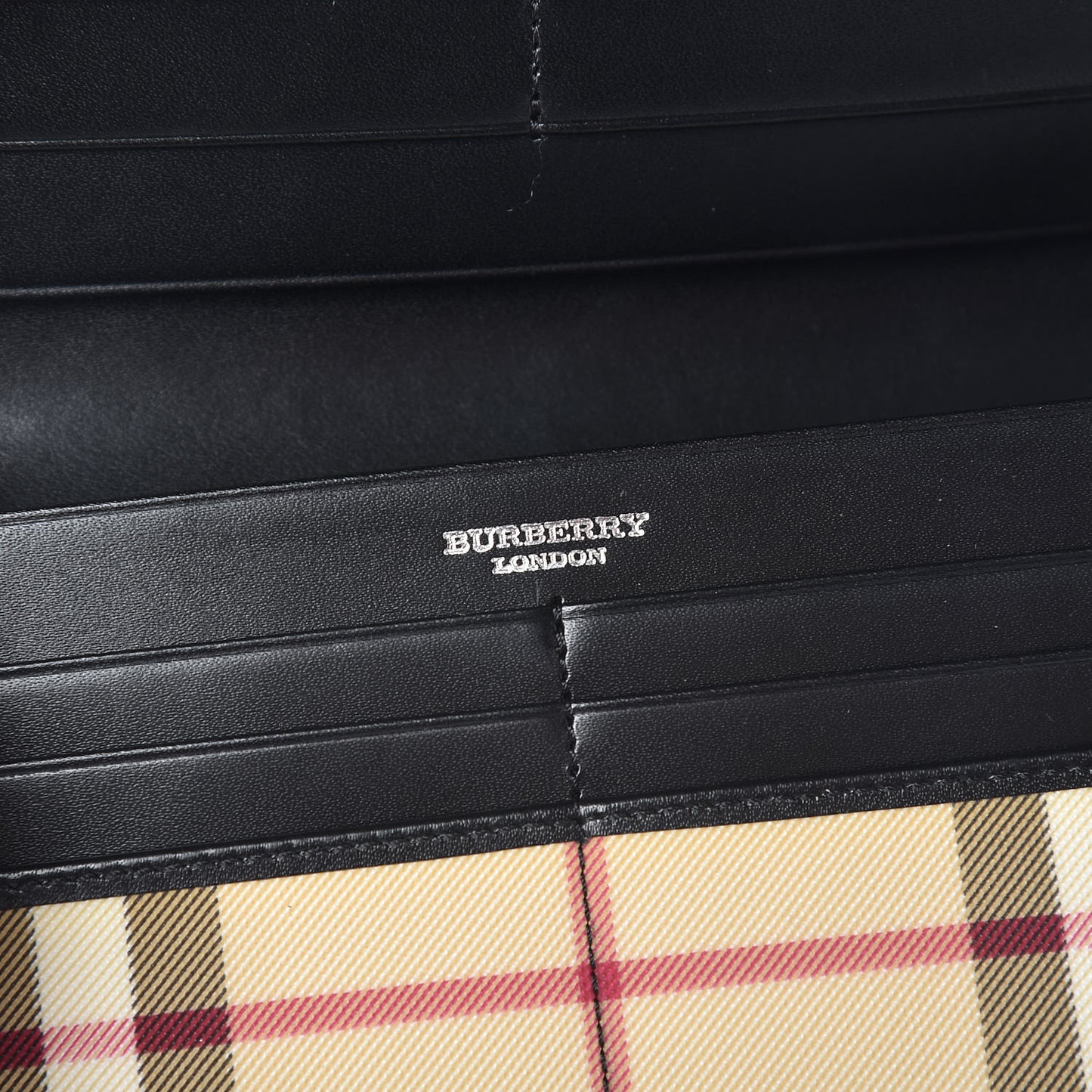 House Check Continental Wallet Black