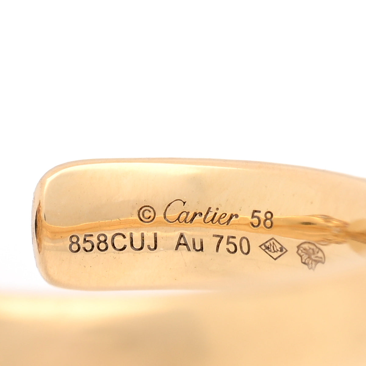 Cartier 18K Yellow Gold Diamond Emerald Onyx Panthere De Cartier Band Ring 58 8.25 5 of 6