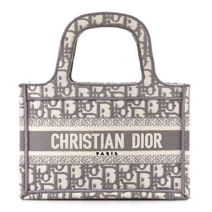 Christian Dior Oblique Mini Book Tote Grey Multicolor 1 of 9