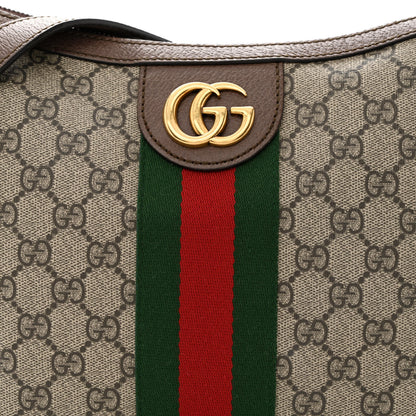 Gucci GG Supreme Monogram Web Small Ophidia Half Moon Hobo Brown 8 of 10