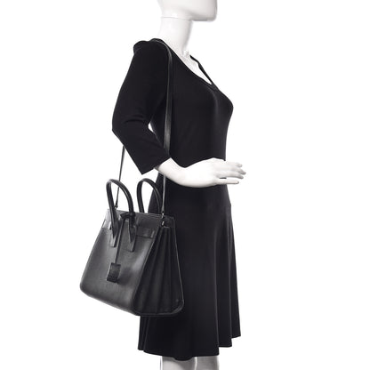 Saint Laurent Grained Calfskin Small Sac De Jour Black 2 of 10