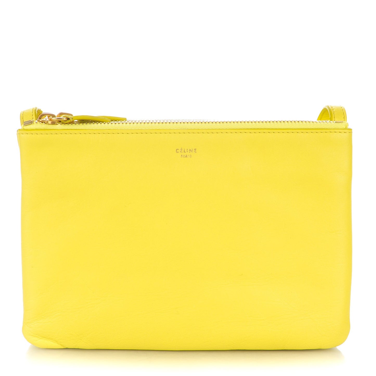 Lambskin Small Trio Crossbody Bag Fluo Yellow
