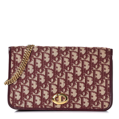 Christian Dior Monogram Chain Flap Burgundy 1 of 9