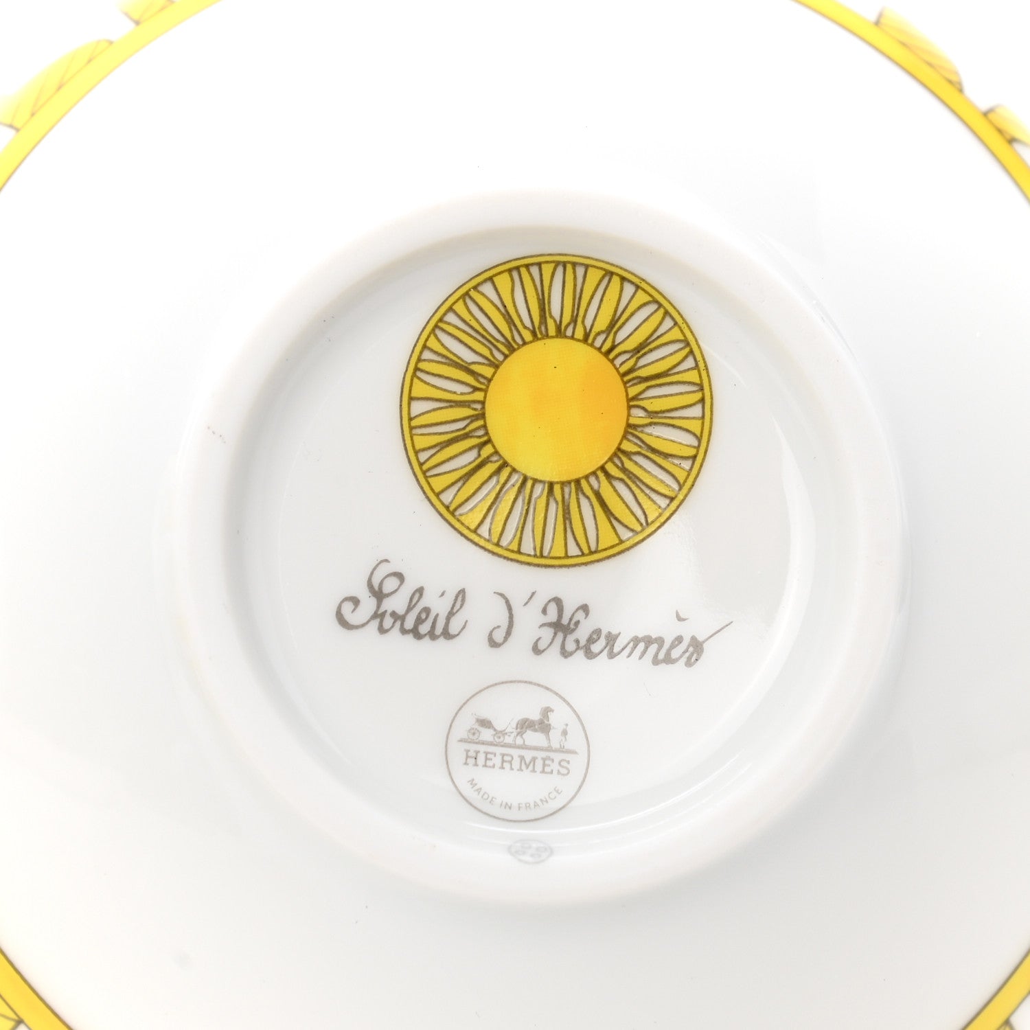 Hermes Porcelain Soleil d'Hermes Breakfast Cup And Saucer Set Of 2 7 of 10
