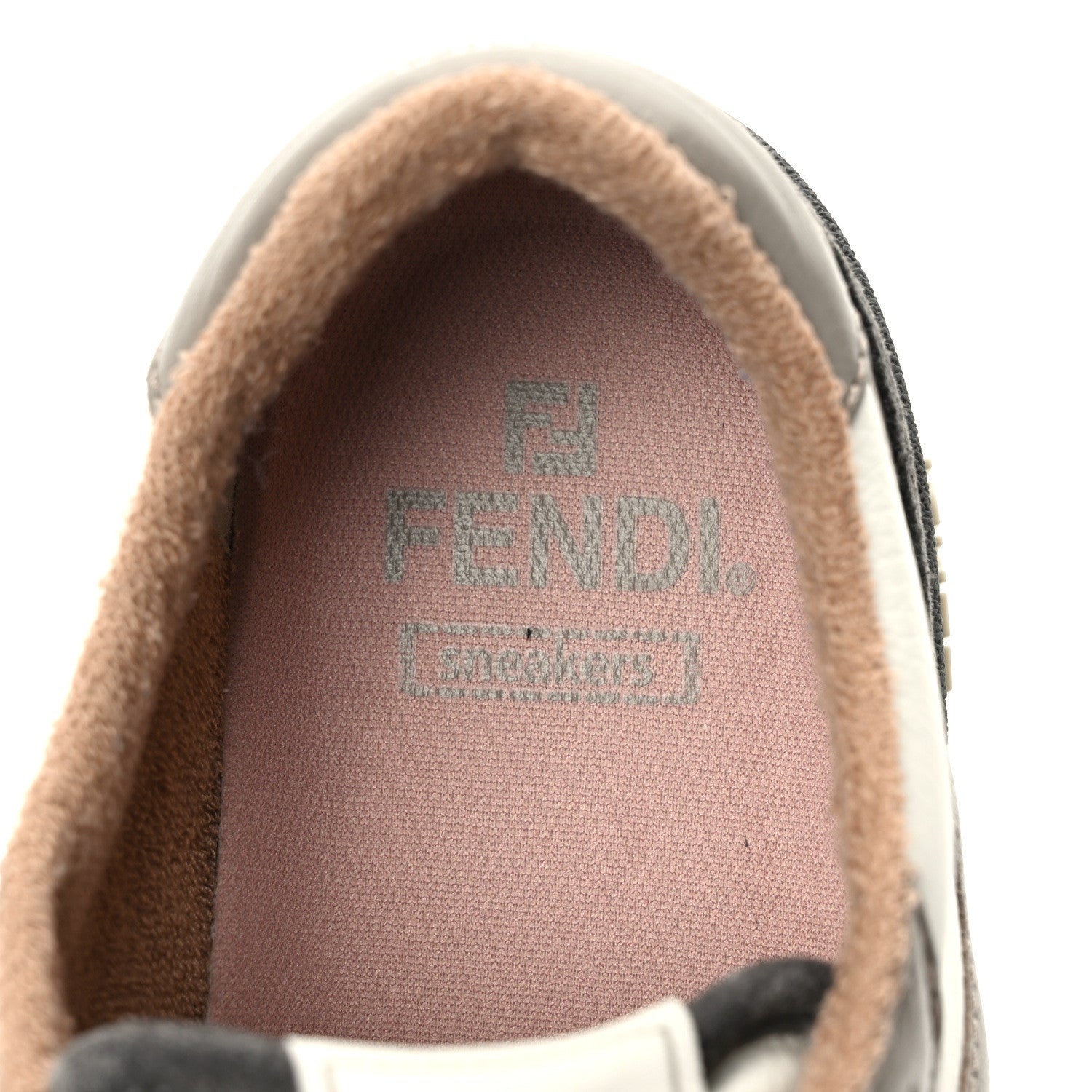 Fendi Suede Vitello Womens Fendi Match Low Top Sneakers 38 Grigio Corda Fendi White White Ice 8 of 10