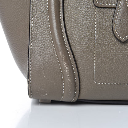 Celine Drummed Calfskin Micro Luggage Souris 14 of 22