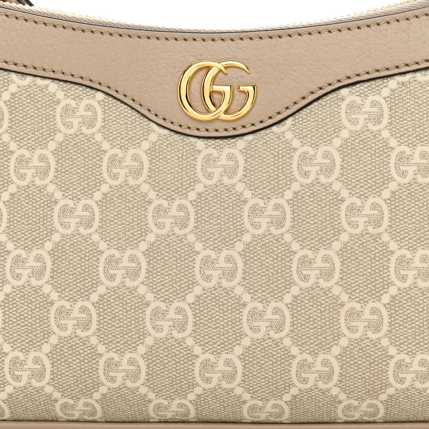 Gucci GG Supreme Monogram Textured Dollar Calfskin Small Ophidia Hobo Beige Mystic White Oatmeal 8 of 10