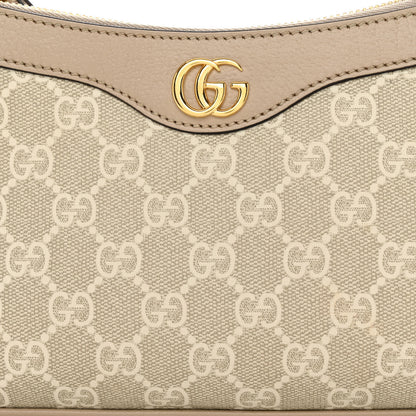 Gucci GG Supreme Monogram Textured Dollar Calfskin Small Ophidia Hobo Beige Mystic White Oatmeal 8 of 10