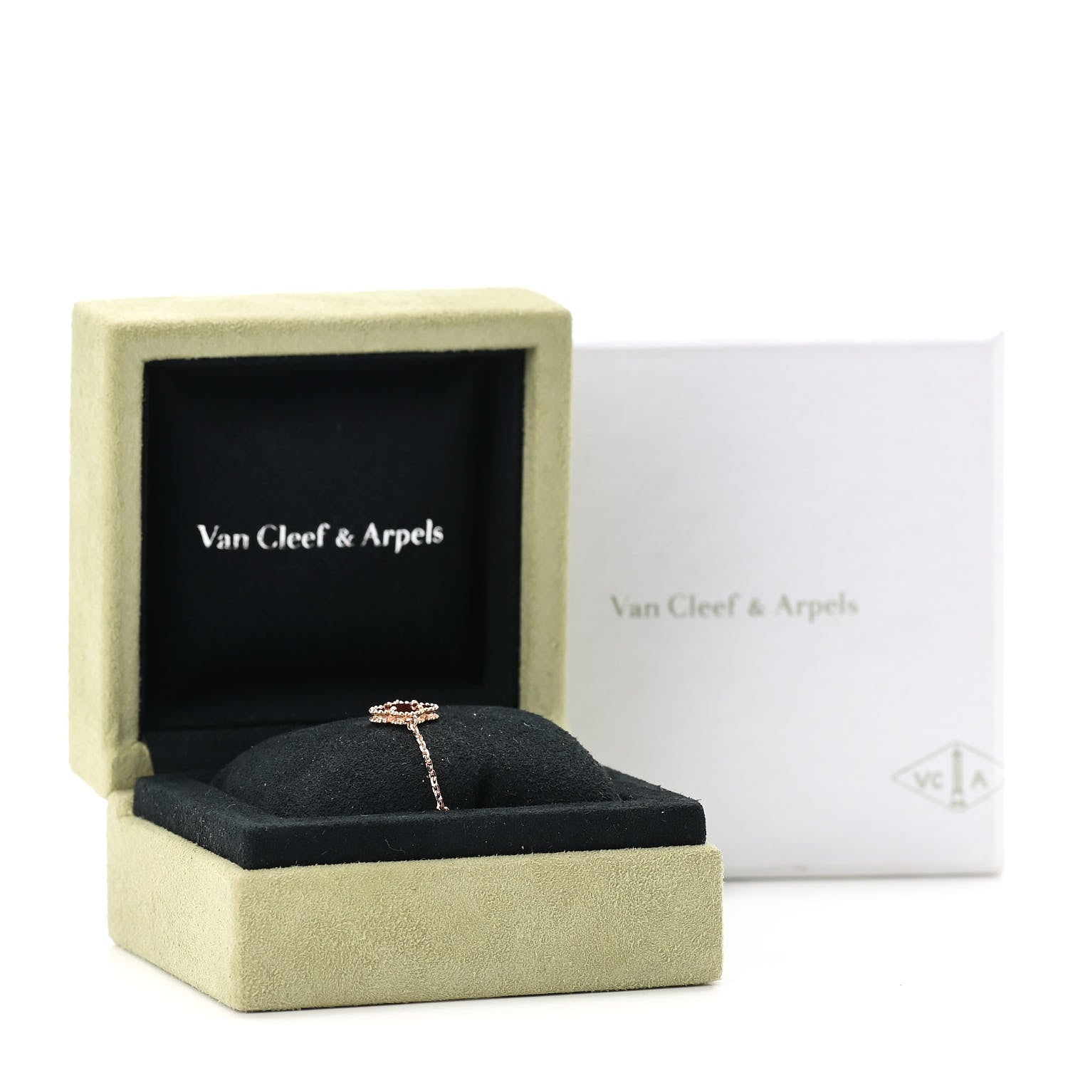 Van Cleef & Arpels 18K Rose Gold Carnelian Sweet Alhambra Bracelet 7 of 7