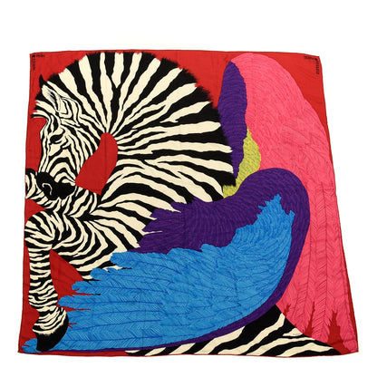 Hermes Cashmere Silk Zebra Pegasus Shawl 140 1 of 4
