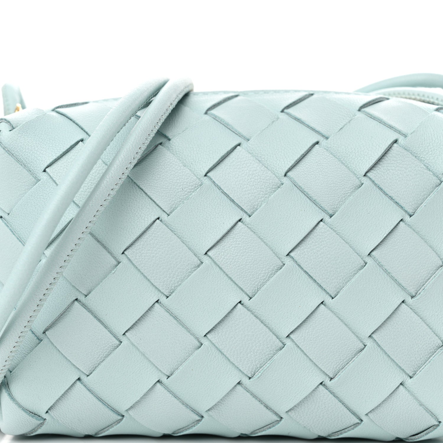 Bottega Veneta Nappa Intrecciato Candy Loop Camera Bag Teal Washed 7 of 10