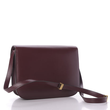 Celine Box Calfskin Medium Classic Box Flap Bag Burgundy 3 of 9