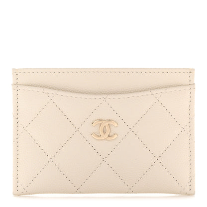 Chanel Caviar Quilted Card Holder White 1 of 13