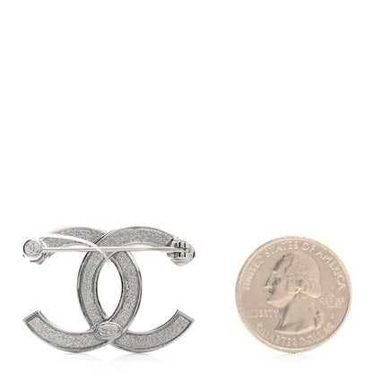 Chanel Crystal Chain CC Brooch Silver 2 of 4