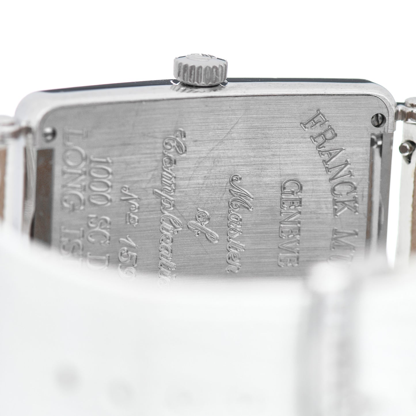 18K White Gold Alligator Diamond Pave 30mm Long Island Automatic Watch 1150SCDCD