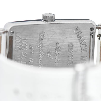 Franck Muller 18K White Gold Alligator Diamond Pave 30mm Long Island Automatic Watch 1150SCDCD 4 of 4