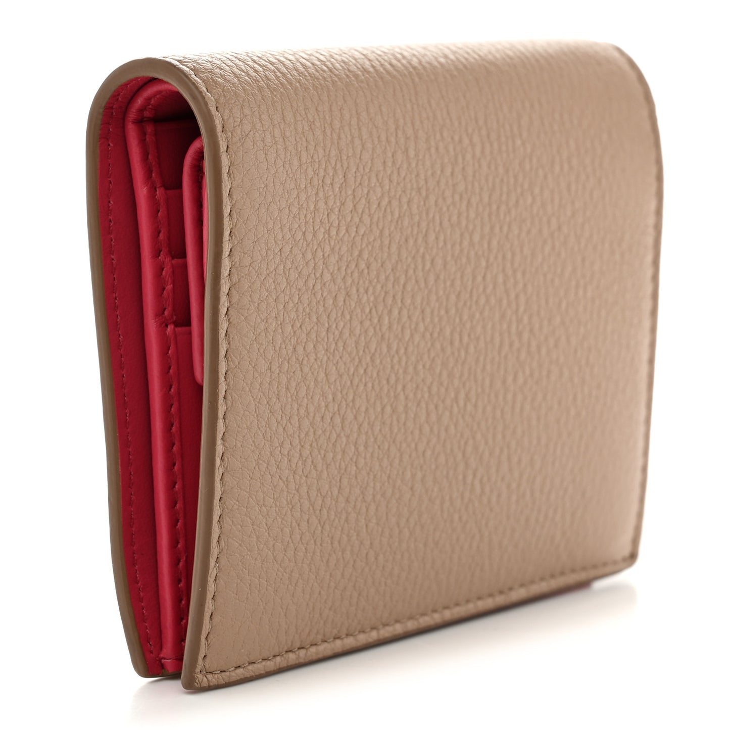 Vitello Daino Small Bi-Fold Wallet Cammeo