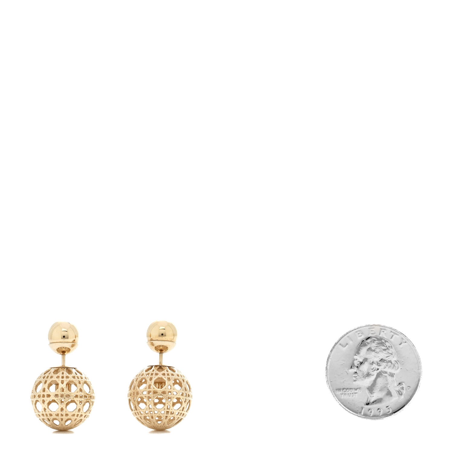 Christian Dior Cannage Mise En Dior Tribales Earrings Gold 2 of 4