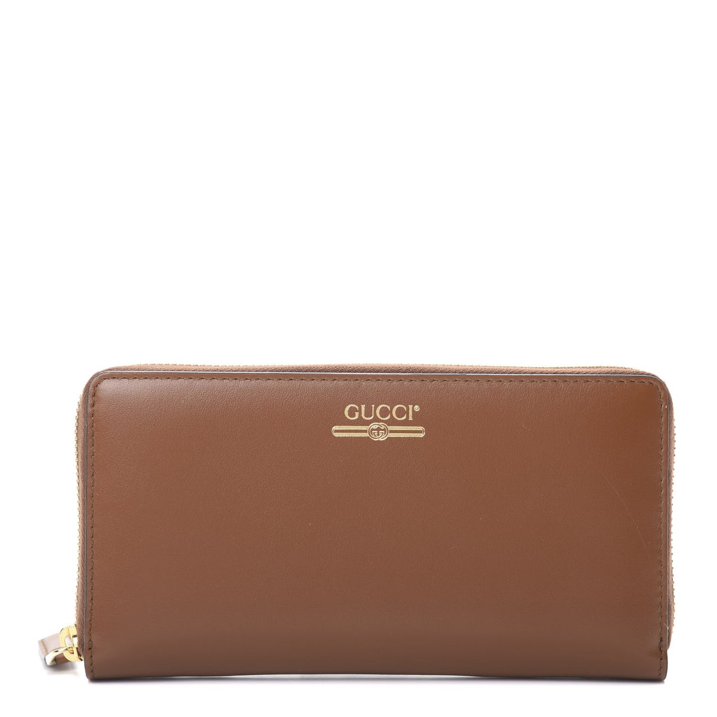 Plutone Calfskin Logo Zip Around Wallet Cuir