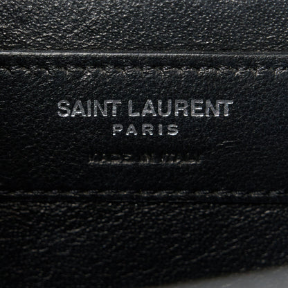 Saint Laurent Grain De Poudre Medium Classic Monogram Kate Satchel Black 7 of 11
