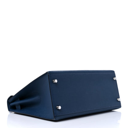 Hermes Epsom Kelly Sellier 28 Bleu De Malte 4 of 17