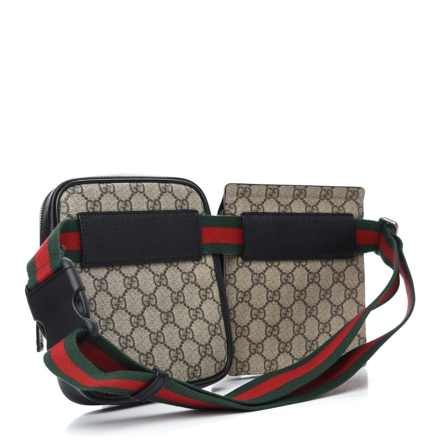 GG Supreme Monogram Web Belt Bag Black