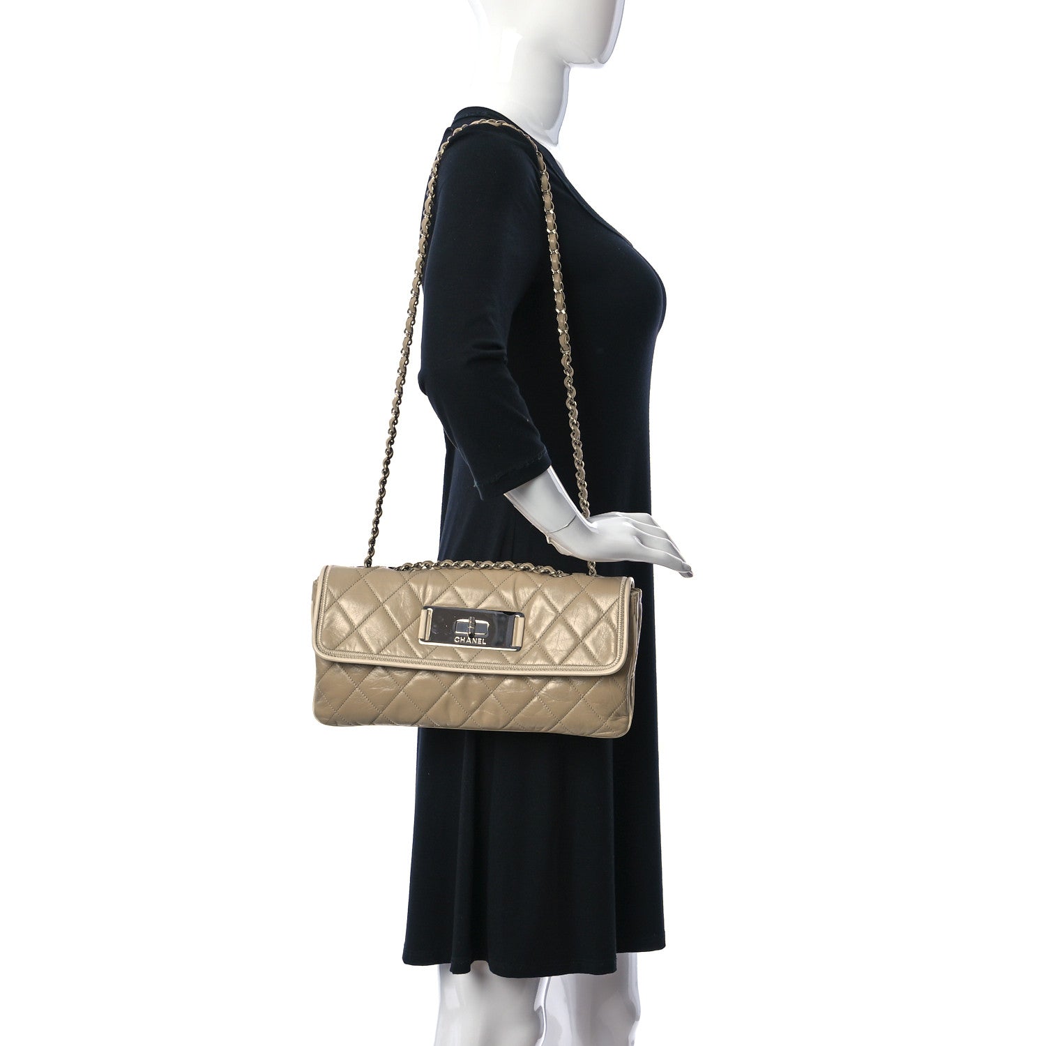 Chanel Lambskin East West Mademoiselle Flap Beige 3 of 11