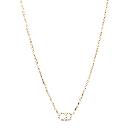 Christian Dior Metal Crystal Clair D Lune Necklace Gold 1 of 4