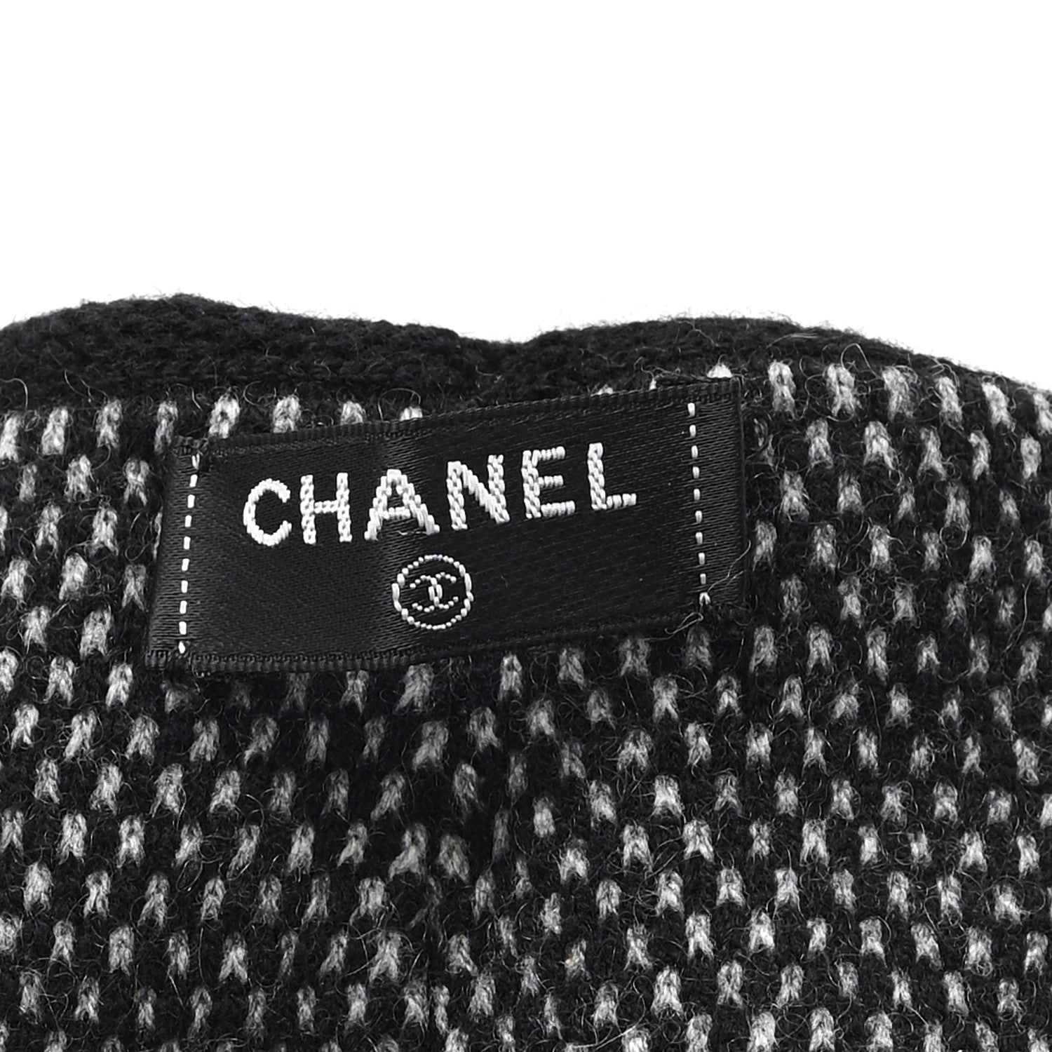 Chanel Cashmere Silk CC Gloves Dark Grey 3 of 3