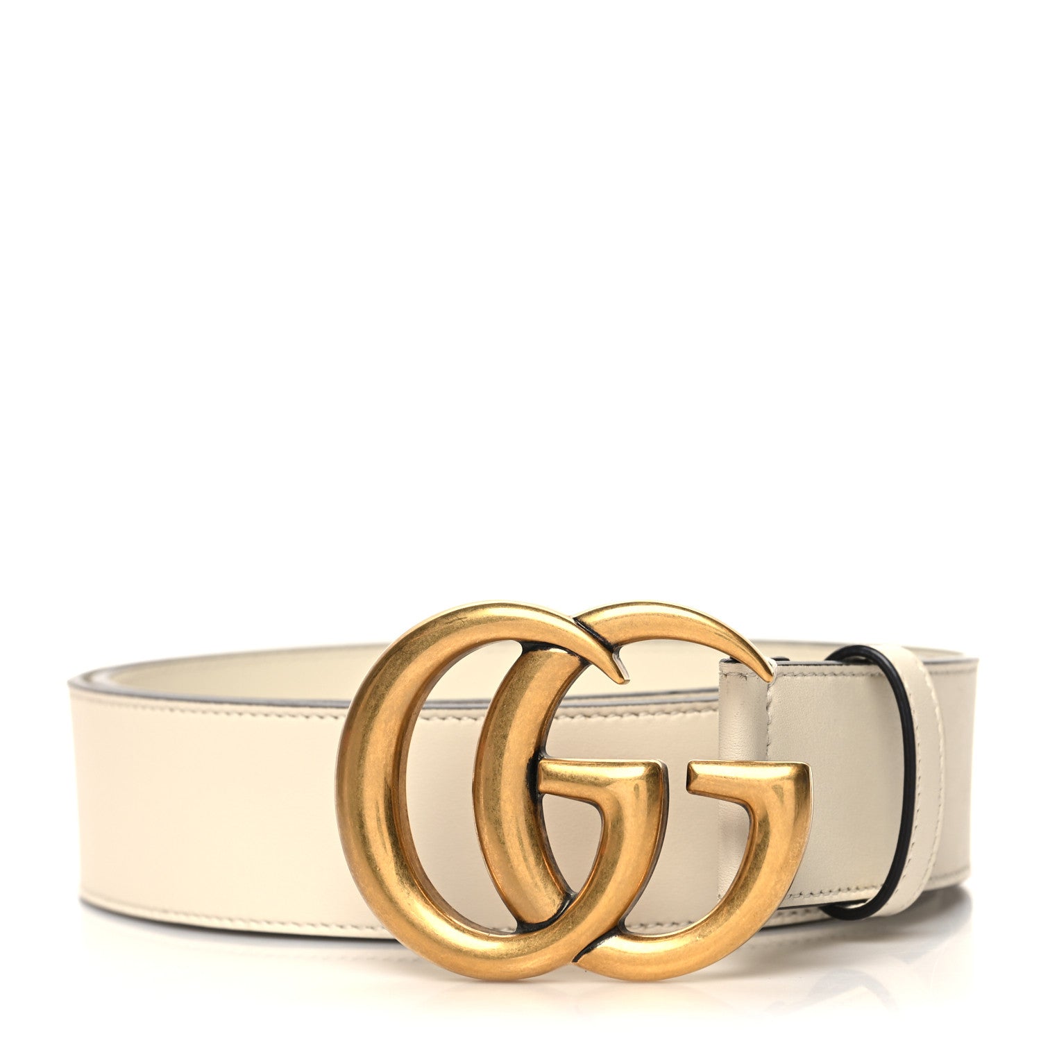 Gucci Calfskin Double G 40mm Belt 85 34 Mystic White 1 of 6