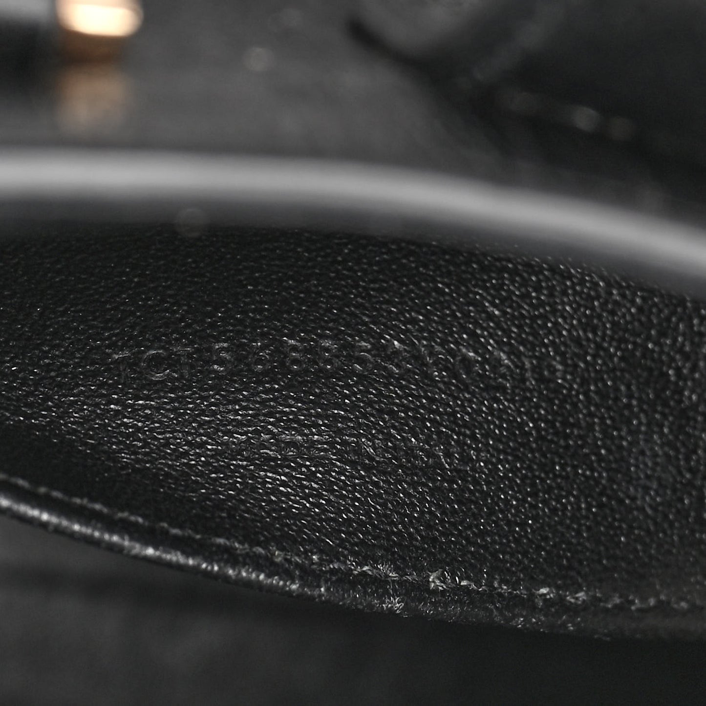 Calfskin Crocodile Embossed Monogram Baby Cabas Black