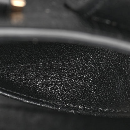 Saint Laurent Calfskin Crocodile Embossed Monogram Baby Cabas Black 6 of 11