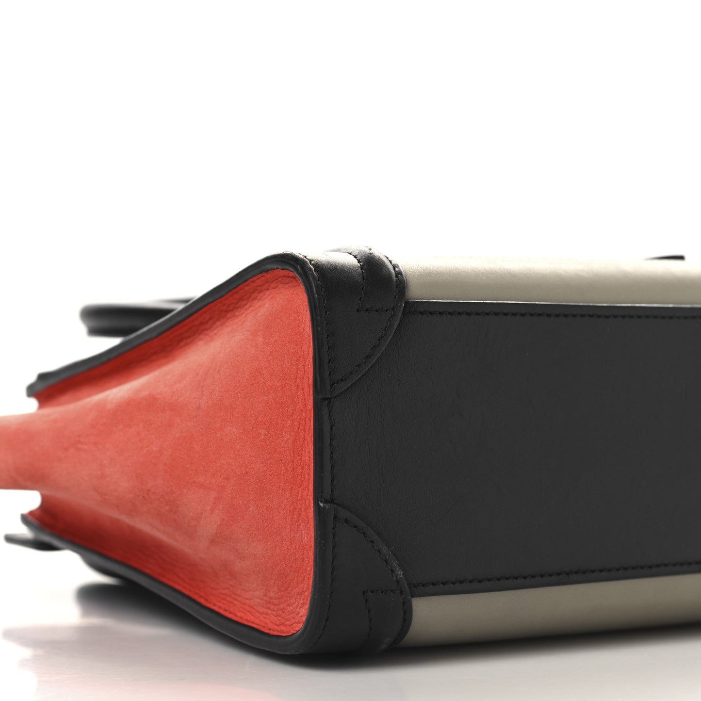 Smooth Calfskin Nubuck Nano Tri-Color Luggage Beige