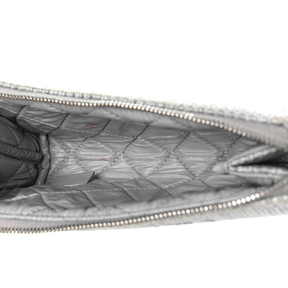 Chanel Woven Straw Raffia Deauville Cosmetic Pouch Grey 5 of 11