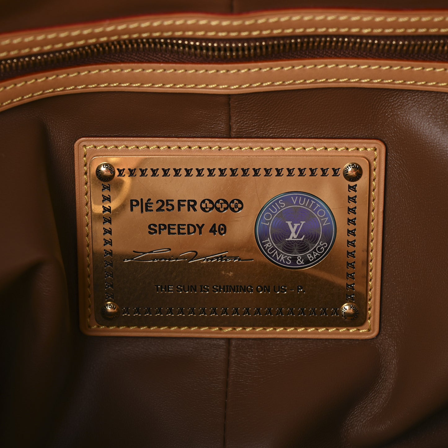 Calfskin Monogram Speedy P9 Bandouliere 40 Candy