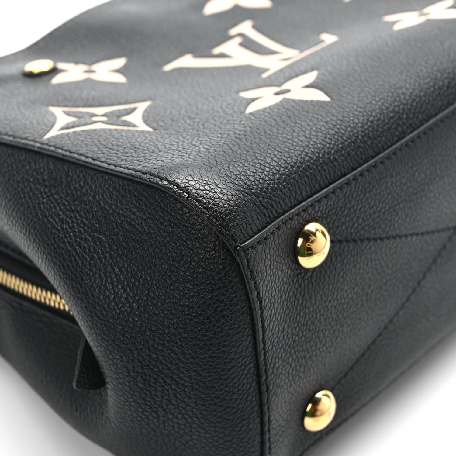 Louis Vuitton Empreinte Monogram Giant Montaigne BB Black Beige 9 of 14