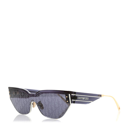 Christian Dior Acetate Oblique DiorClub M3U Cat Eye Mask Sunglasses Shiny Blue 1 of 8